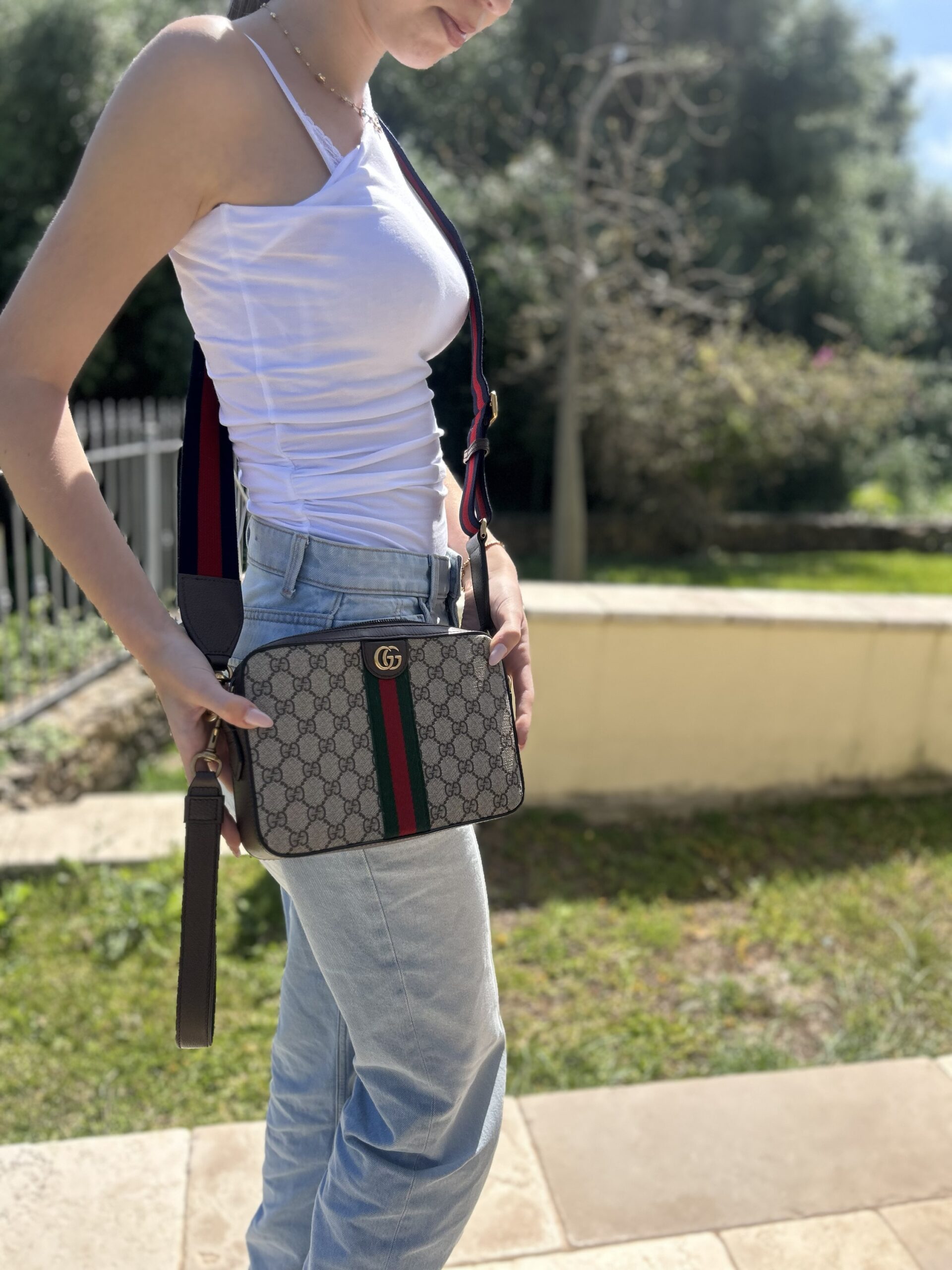 Gucci ophidia small tessuto supreme - immagine 2