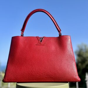 Lv capucines mm pelle rossa